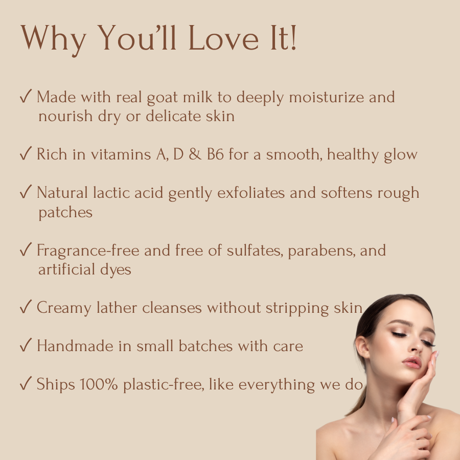 Oliv + Ash Vanilla Coffee Goat Milk Soap | Olive Oil & Shea Butter Bar | Gentle Natural Soap Fragrance-Free Care for Sensitive Skin |Moisturizing Cleanse