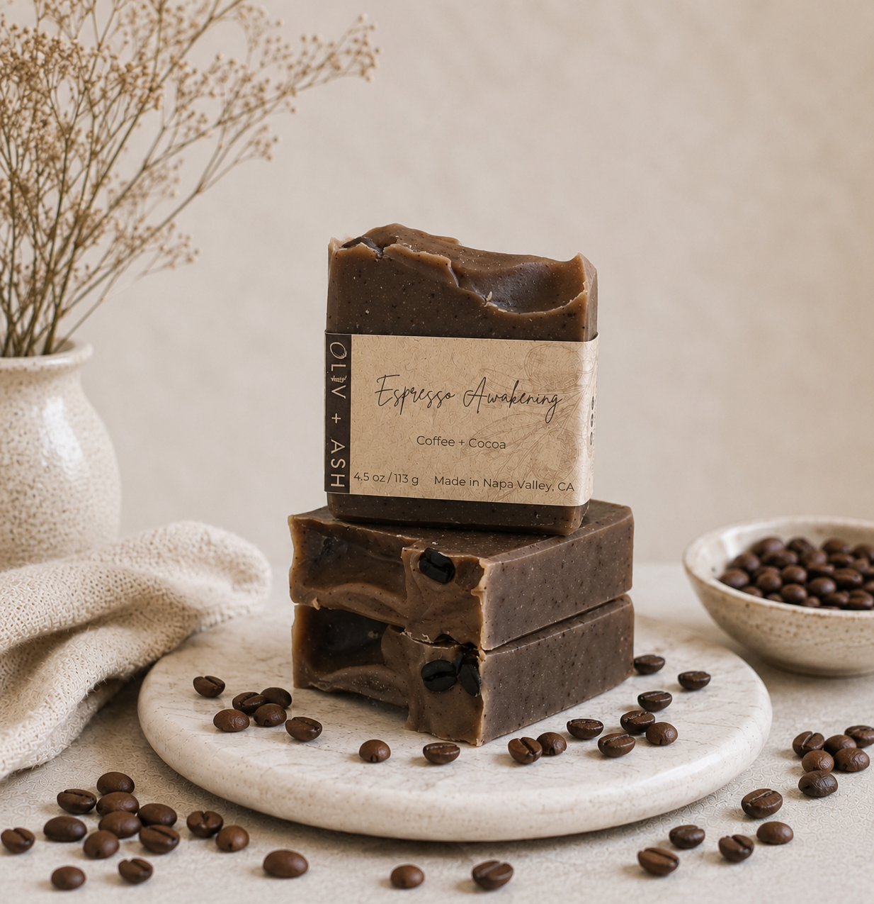 Oliv and Ash  Vanilla Coffee Soap